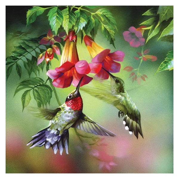 Hummingbird Full Flowers PIX-518